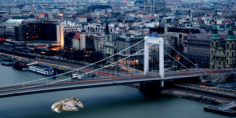Illustration for article titled Fan's Star Wars Trailer Makes The Millennium Falcon Fly Under A Bridge